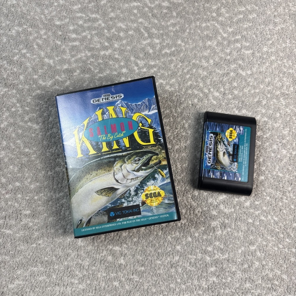 King‎ Salmon: The Big Catch (Sega Genesis, 1993) No Manual TESTED!